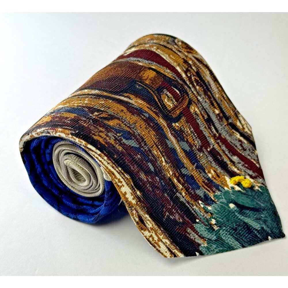 Tru-West Rockmount Ranch Wear Tie‎ Mens Texas Flag Western Cowboy Silk USA
